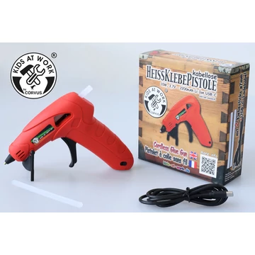Akkus ragasztópisztoly 2 ragasztó rúddal