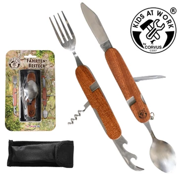 Zseb evőeszköz nemesfa nyéllel