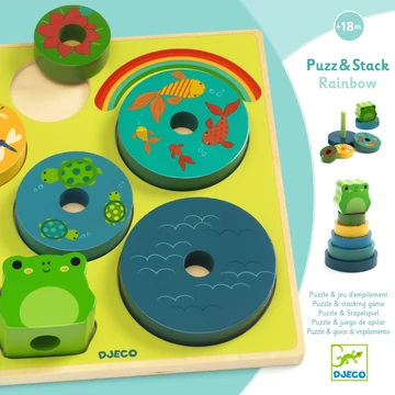 Formaillesztő és toronyépítő - Szivárvány - Puzz &amp; Stack Rainbow
