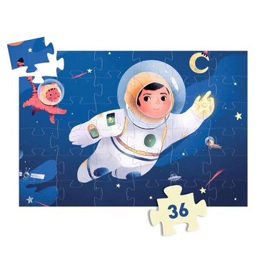 Formadobozos puzzle - Űrhajós a holdon, 36 db-os - An astronaut on the moon