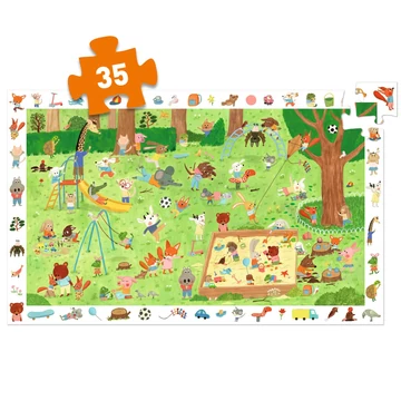 Megfigyeltető puzzle - Kisbarátok a kertben, 35 db-os - Little friends&#039; garden