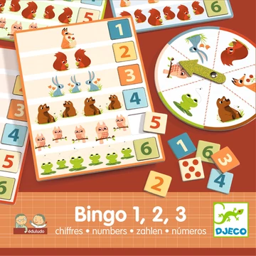 Fejlesztő játék - Bingó a számokkal - Eduludo Bingo 1, 2, 3 numbers