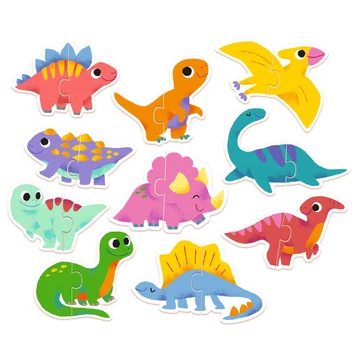 Párosító puzzle - Dinócskák - Duo Dinos