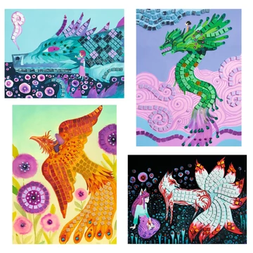 Mozaikkép készítés - Mítikus lények - Mythical Creatures