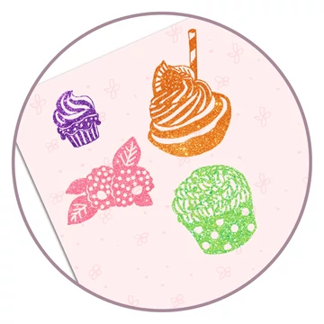 Artistic Patch - Csillámminta készítés - Édességek - Collages - Sweets