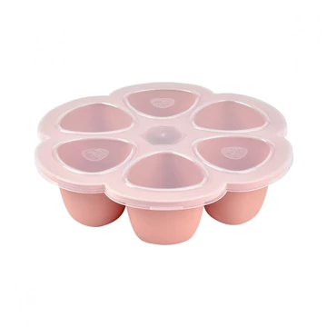 Béaba Szilikon multifunkciós bébiétel tároló - 6 x 90 ml - Sötét rózsaszín -