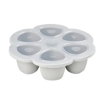 Béaba Szilikon multifunkciós bébiétel tároló - 6 x 150 ml - Halvány köd -