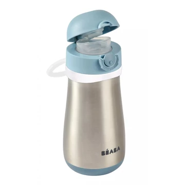 Béaba Rozsdamentes Acél Palack + Fogantyú - 350 ml - Viharkék -