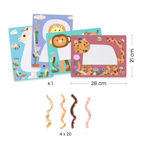 Kollázs műhely - Bolyhos barátok gyapjúval és tépőzárral - Wool and Velcro - Fluffy friends!