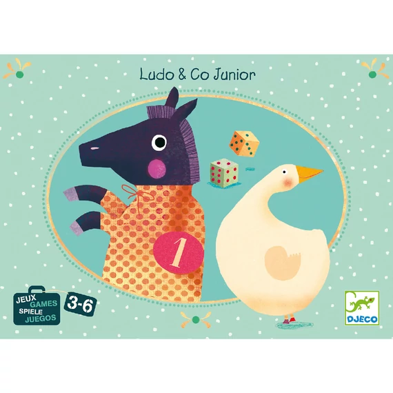 Társasjáték klasszikus - Társasjáték készlet, 2 játék, 3-6 év - Ludo & Co. Junior