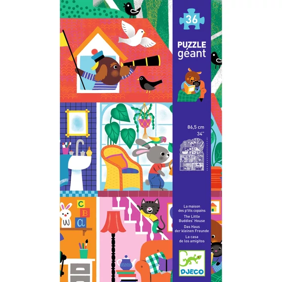 Óriás puzzle - A Kisbarátok Háza, 36 db-os - The Little Buddies' House