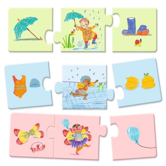 Párosító puzzle - Mi kell hozzá, 24 db-os - My daily life