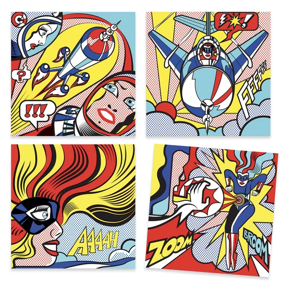Művészeti műhely - Szuperhősök - Inspired by Roy Lichtenstein - Superheroes