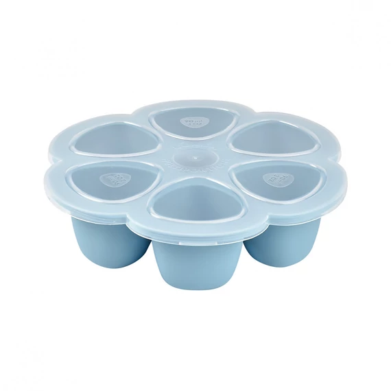 Béaba Szilikon multifunkciós bébiétel tároló - 6 x 90 ml - Viharkék -