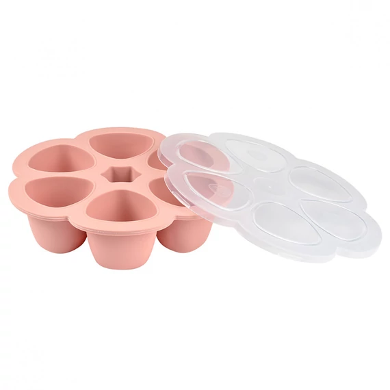 Béaba Szilikon multifunkciós bébiétel tároló - 6 x 90 ml - Sötét rózsaszín -